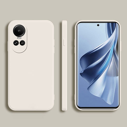 Custodia Silicone Ultra Sottile Morbida 360 Gradi Cover per Oppo Reno10 Pro 5G Bianco