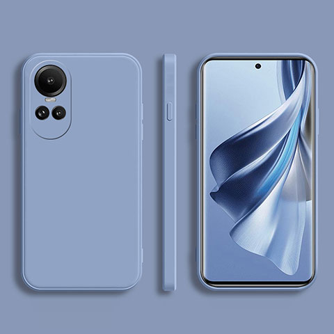 Custodia Silicone Ultra Sottile Morbida 360 Gradi Cover per Oppo Reno10 Pro 5G Grigio Lavanda