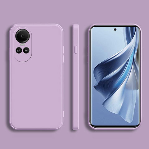 Custodia Silicone Ultra Sottile Morbida 360 Gradi Cover per Oppo Reno10 Pro 5G Lavanda