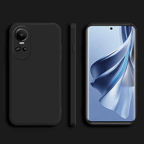 Custodia Silicone Ultra Sottile Morbida 360 Gradi Cover per Oppo Reno10 Pro 5G Nero