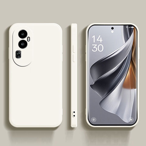 Custodia Silicone Ultra Sottile Morbida 360 Gradi Cover per Oppo Reno10 Pro+ Plus 5G Bianco