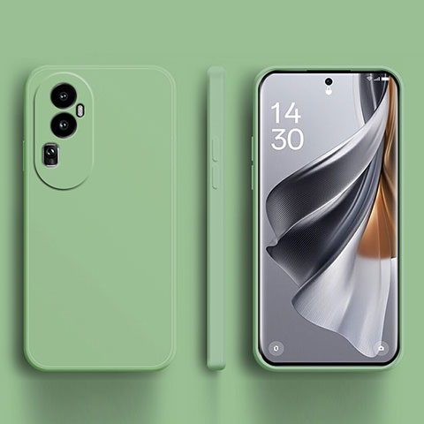 Custodia Silicone Ultra Sottile Morbida 360 Gradi Cover per Oppo Reno10 Pro+ Plus 5G Verde Pastello