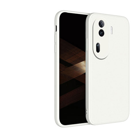 Custodia Silicone Ultra Sottile Morbida 360 Gradi Cover per Oppo Reno11 Pro 5G Bianco