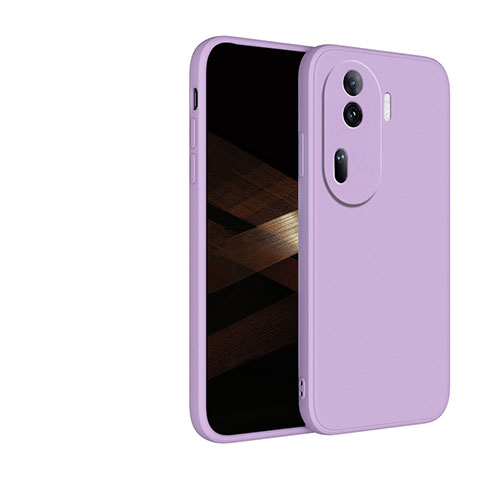 Custodia Silicone Ultra Sottile Morbida 360 Gradi Cover per Oppo Reno11 Pro 5G Lavanda