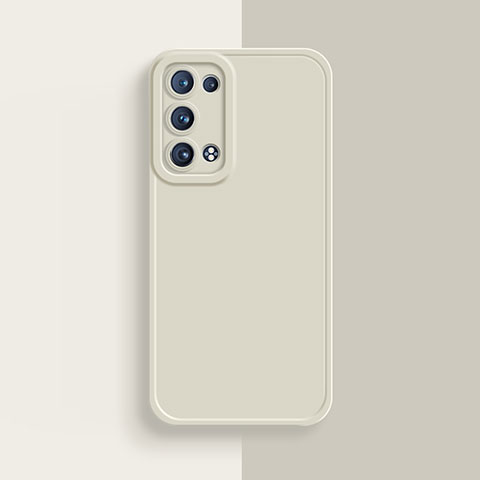 Custodia Silicone Ultra Sottile Morbida 360 Gradi Cover per Oppo Reno6 Pro 5G Bianco