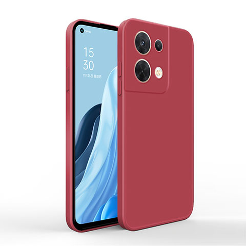 Custodia Silicone Ultra Sottile Morbida 360 Gradi Cover per Oppo Reno8 Pro+ Plus 5G Rosso