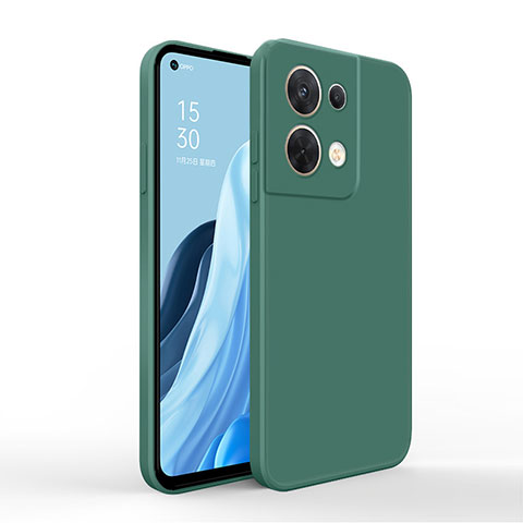 Custodia Silicone Ultra Sottile Morbida 360 Gradi Cover per Oppo Reno8 Pro+ Plus 5G Verde