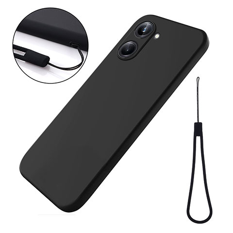 Custodia Silicone Ultra Sottile Morbida 360 Gradi Cover per Realme 10 4G Nero