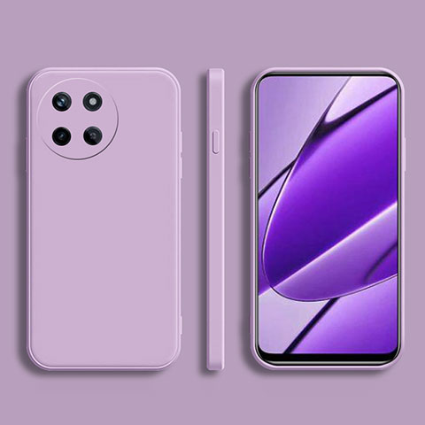 Custodia Silicone Ultra Sottile Morbida 360 Gradi Cover per Realme 11 4G Lavanda