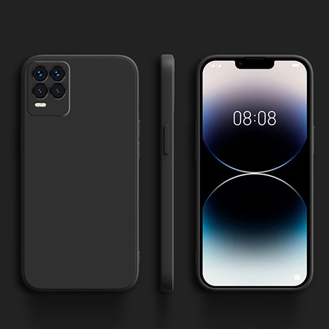 Custodia Silicone Ultra Sottile Morbida 360 Gradi Cover per Realme 8 Pro Nero