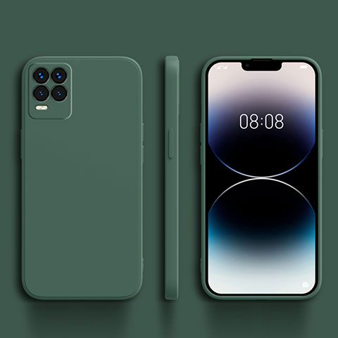 Custodia Silicone Ultra Sottile Morbida 360 Gradi Cover per Realme 8 Pro Verde