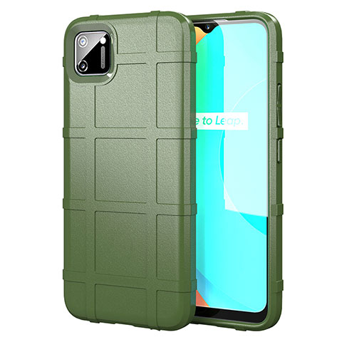 Custodia Silicone Ultra Sottile Morbida 360 Gradi Cover per Realme C11 Verde