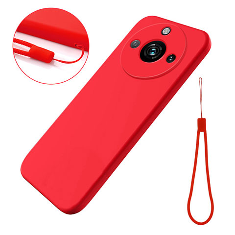 Custodia Silicone Ultra Sottile Morbida 360 Gradi Cover per Realme C53 Rosso