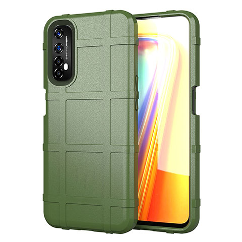 Custodia Silicone Ultra Sottile Morbida 360 Gradi Cover per Realme Narzo 30 4G Verde Militare