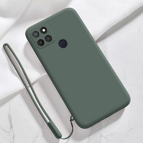 Custodia Silicone Ultra Sottile Morbida 360 Gradi Cover per Realme Narzo 50A Verde Notte