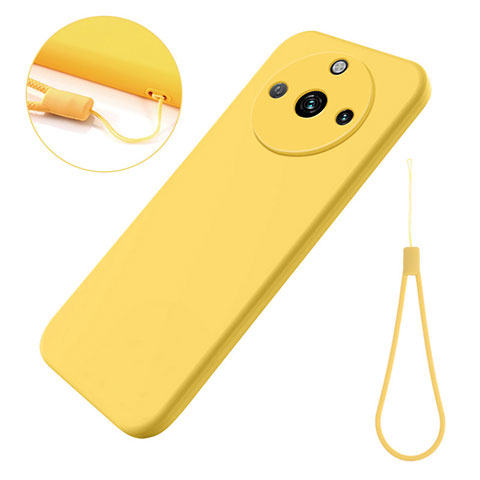 Custodia Silicone Ultra Sottile Morbida 360 Gradi Cover per Realme Narzo 60 Pro 5G Giallo