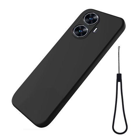 Custodia Silicone Ultra Sottile Morbida 360 Gradi Cover per Realme Narzo N55 Nero