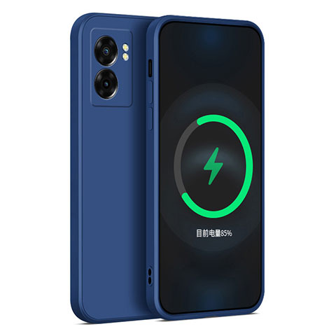 Custodia Silicone Ultra Sottile Morbida 360 Gradi Cover per Realme Q5i 5G Blu