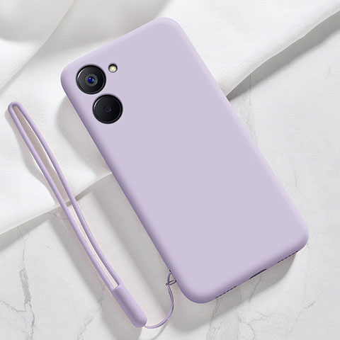 Custodia Silicone Ultra Sottile Morbida 360 Gradi Cover per Realme V30t 5G Lavanda