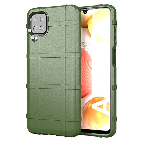 Custodia Silicone Ultra Sottile Morbida 360 Gradi Cover per Samsung Galaxy A12 5G Verde Militare