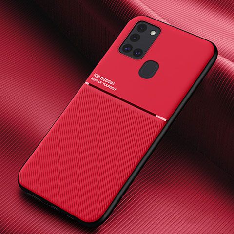 Custodia Silicone Ultra Sottile Morbida 360 Gradi Cover per Samsung Galaxy A21s Rosso