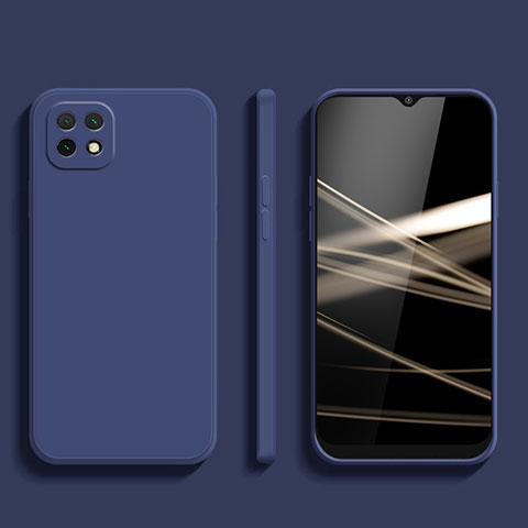 Custodia Silicone Ultra Sottile Morbida 360 Gradi Cover per Samsung Galaxy A22 5G Blu