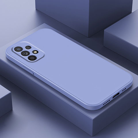 Custodia Silicone Ultra Sottile Morbida 360 Gradi Cover per Samsung Galaxy A23 4G Grigio Lavanda