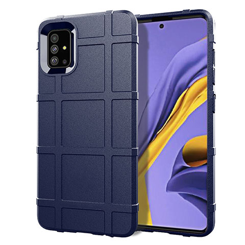 Custodia Silicone Ultra Sottile Morbida 360 Gradi Cover per Samsung Galaxy A51 4G Blu