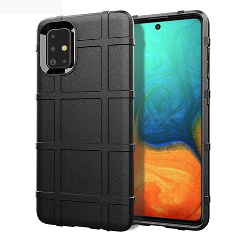 Custodia Silicone Ultra Sottile Morbida 360 Gradi Cover per Samsung Galaxy A51 5G Nero