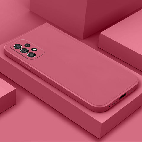 Custodia Silicone Ultra Sottile Morbida 360 Gradi Cover per Samsung Galaxy A52s 5G Rosa Caldo
