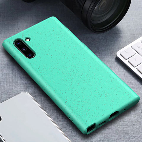 Custodia Silicone Ultra Sottile Morbida 360 Gradi Cover per Samsung Galaxy Note 10 5G Ciano