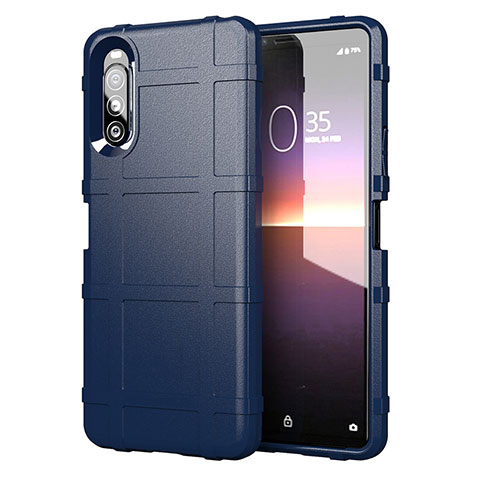 Custodia Silicone Ultra Sottile Morbida 360 Gradi Cover per Sony Xperia 10 II Blu