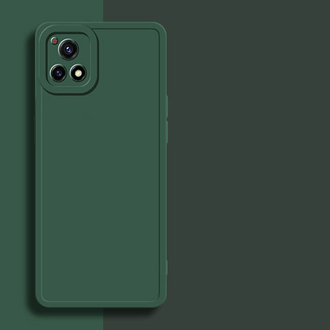 Custodia Silicone Ultra Sottile Morbida 360 Gradi Cover per Vivo iQOO U3 5G Verde Notte