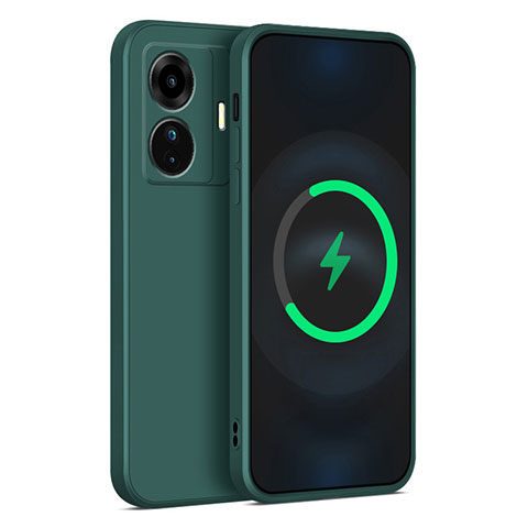 Custodia Silicone Ultra Sottile Morbida 360 Gradi Cover per Vivo iQOO Z6 Pro 5G Verde Notte