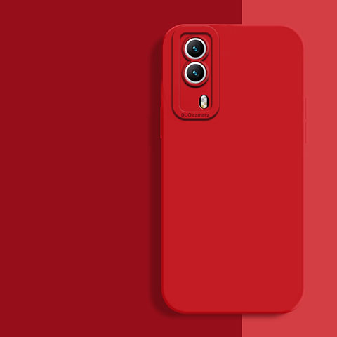 Custodia Silicone Ultra Sottile Morbida 360 Gradi Cover per Vivo T1x 5G Rosso