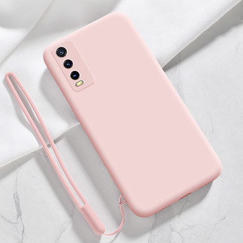 Custodia Silicone Ultra Sottile Morbida 360 Gradi Cover per Vivo Y12s Rosa