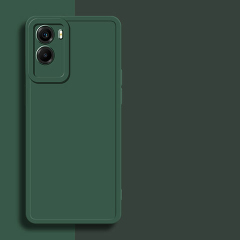 Custodia Silicone Ultra Sottile Morbida 360 Gradi Cover per Vivo Y55s (2021) Verde Notte