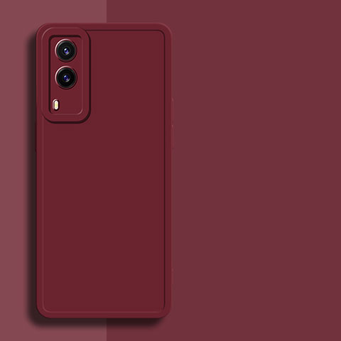 Custodia Silicone Ultra Sottile Morbida 360 Gradi Cover per Vivo Y71t 5G Rosso Rosa