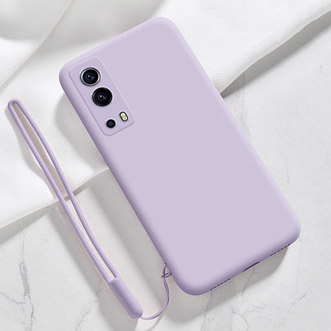 Custodia Silicone Ultra Sottile Morbida 360 Gradi Cover per Vivo Y72 5G Lavanda