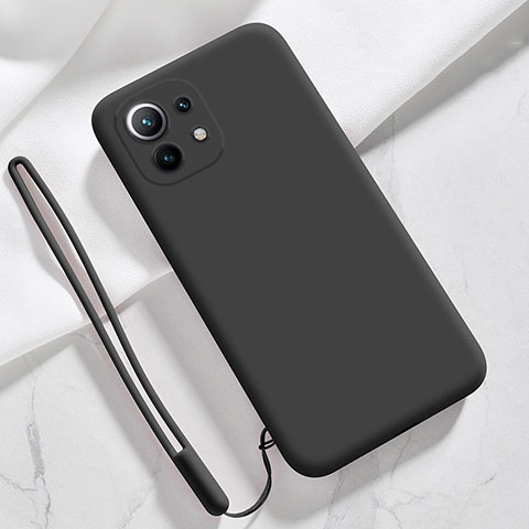 Custodia Silicone Ultra Sottile Morbida 360 Gradi Cover per Xiaomi Mi 11 Lite 5G NE Nero