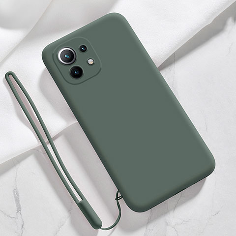 Custodia Silicone Ultra Sottile Morbida 360 Gradi Cover per Xiaomi Mi 11 Lite 5G NE Verde Notte