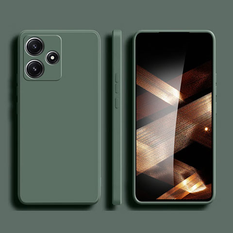 Custodia Silicone Ultra Sottile Morbida 360 Gradi Cover per Xiaomi Poco M6 Pro 5G Verde