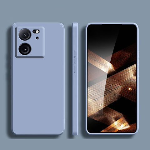 Custodia Silicone Ultra Sottile Morbida 360 Gradi Cover per Xiaomi Redmi K60 Ultra 5G Grigio Lavanda