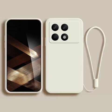 Custodia Silicone Ultra Sottile Morbida 360 Gradi Cover per Xiaomi Redmi K70 5G Bianco