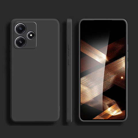 Custodia Silicone Ultra Sottile Morbida 360 Gradi Cover per Xiaomi Redmi Note 12R 5G Nero