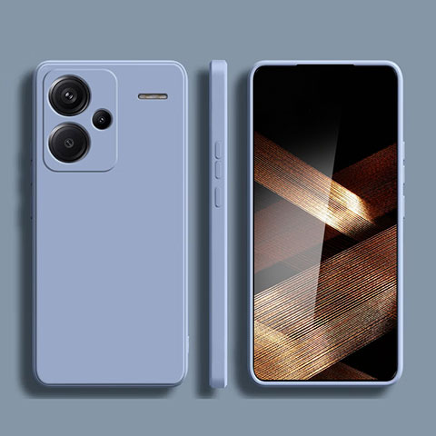 Custodia Silicone Ultra Sottile Morbida 360 Gradi Cover per Xiaomi Redmi Note 13 Pro+ Plus 5G Grigio Lavanda