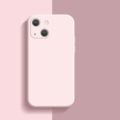 Custodia Silicone Ultra Sottile Morbida 360 Gradi Cover S01 per Apple iPhone 15 Rosa