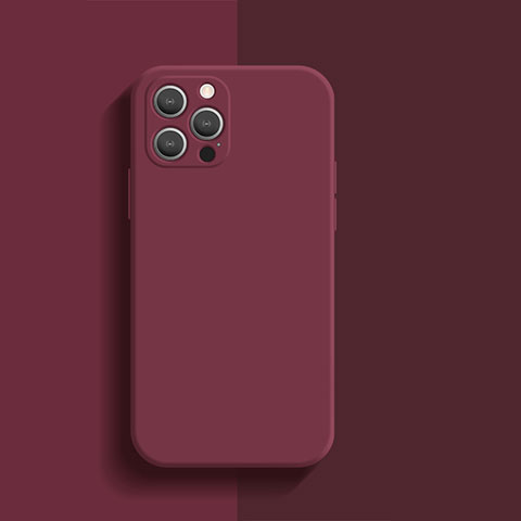 Custodia Silicone Ultra Sottile Morbida 360 Gradi Cover S01 per Apple iPhone 16 Pro Rosso