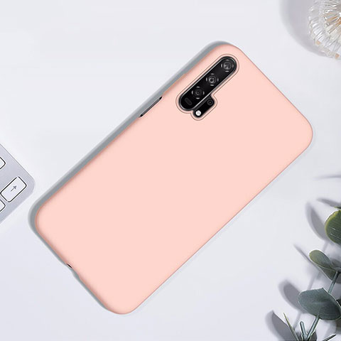 Custodia Silicone Ultra Sottile Morbida 360 Gradi Cover S01 per Huawei Honor 20 Pro Oro Rosa