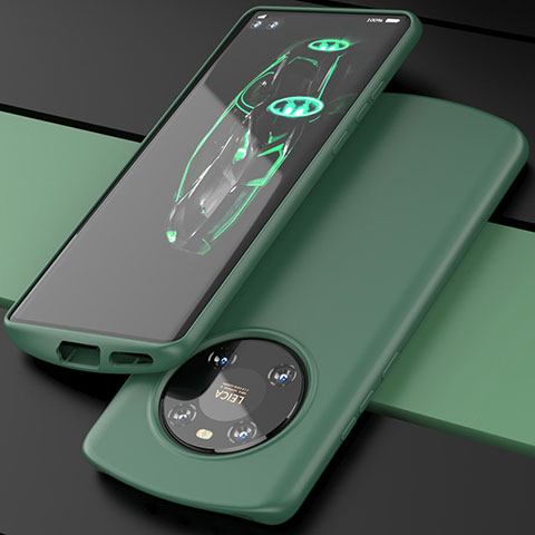 Custodia Silicone Ultra Sottile Morbida 360 Gradi Cover S01 per Huawei Mate 40E Pro 4G Verde Notte